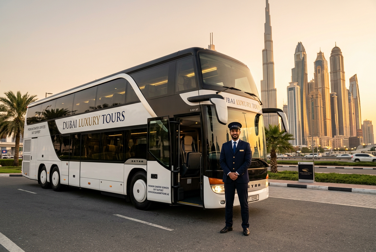 Dubai Bus Rental with Driver for Group Transportation