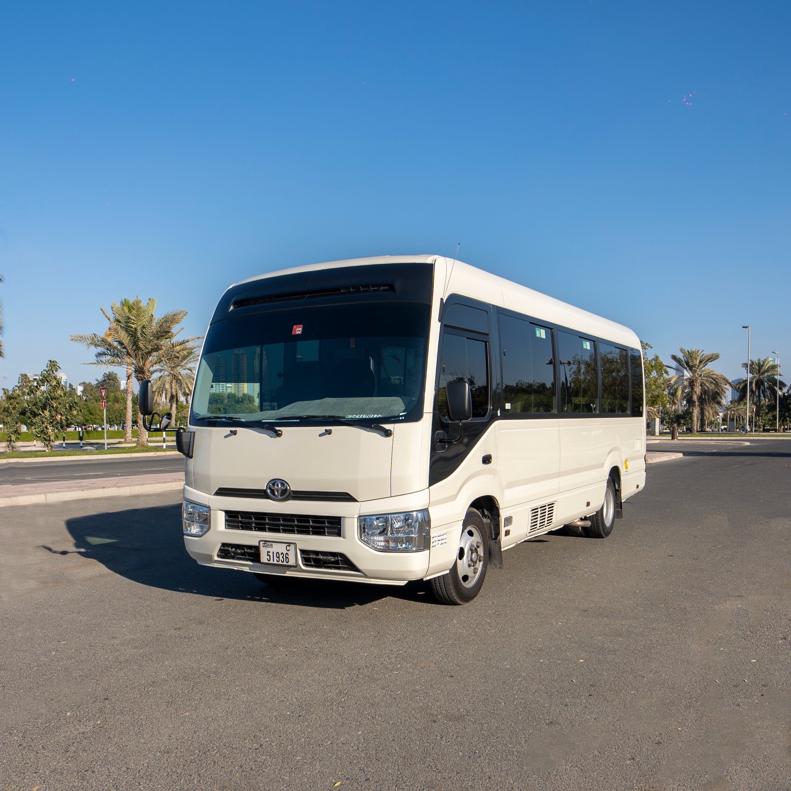 22-seater coaster bus with chauffeur in Dubai