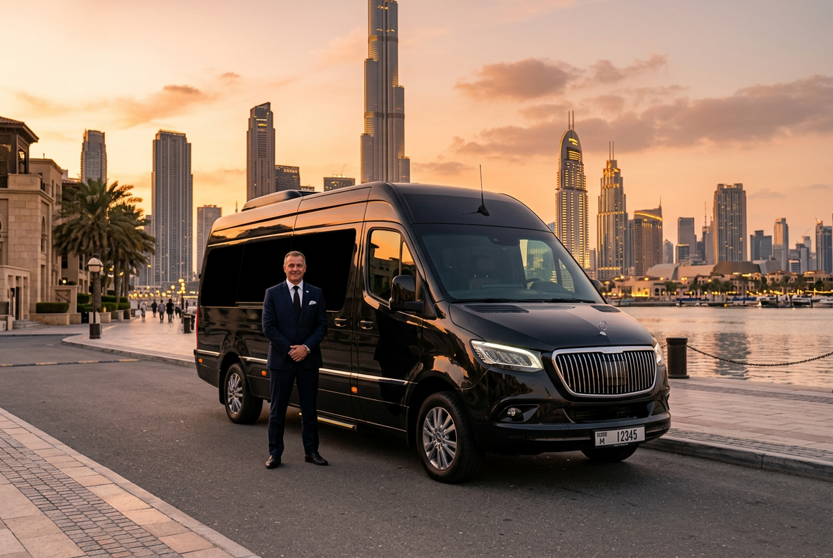 Mercedes Maybach Sprinter Van Dubai: Luxury Group Travel with Chauffeur Car Dubai